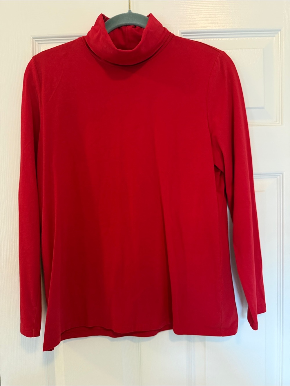 Talbots Red Long-Sleeve Turtleneck Top